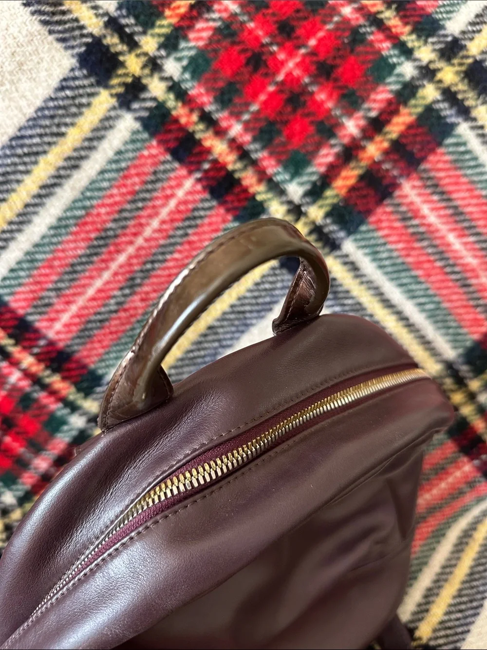 WANT Les Essentiels 🎒 Chocolate Brown / Aubergine  Leather Backpack